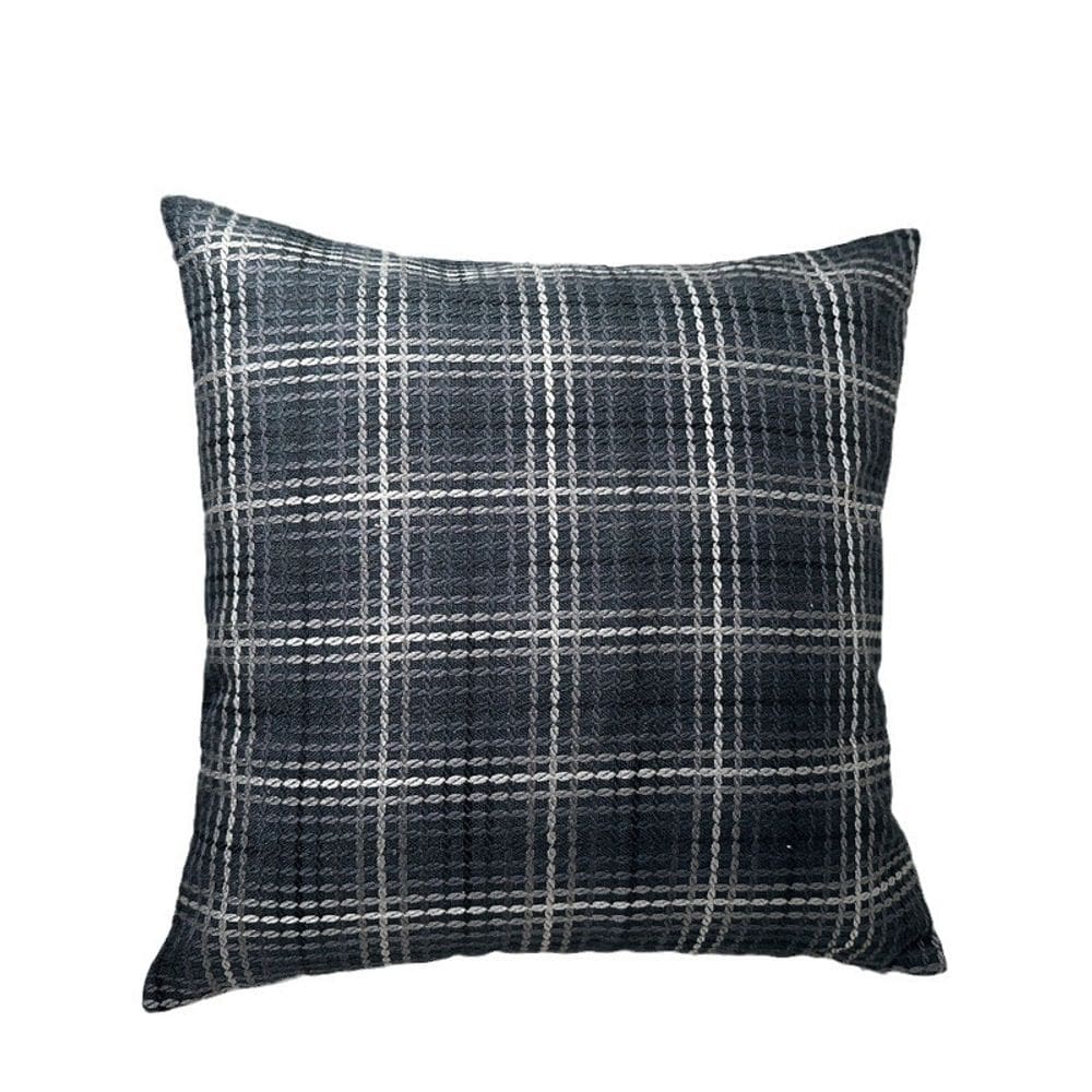 Conjunto de capa de almofada xadrez clássico estilo country 45x45cm