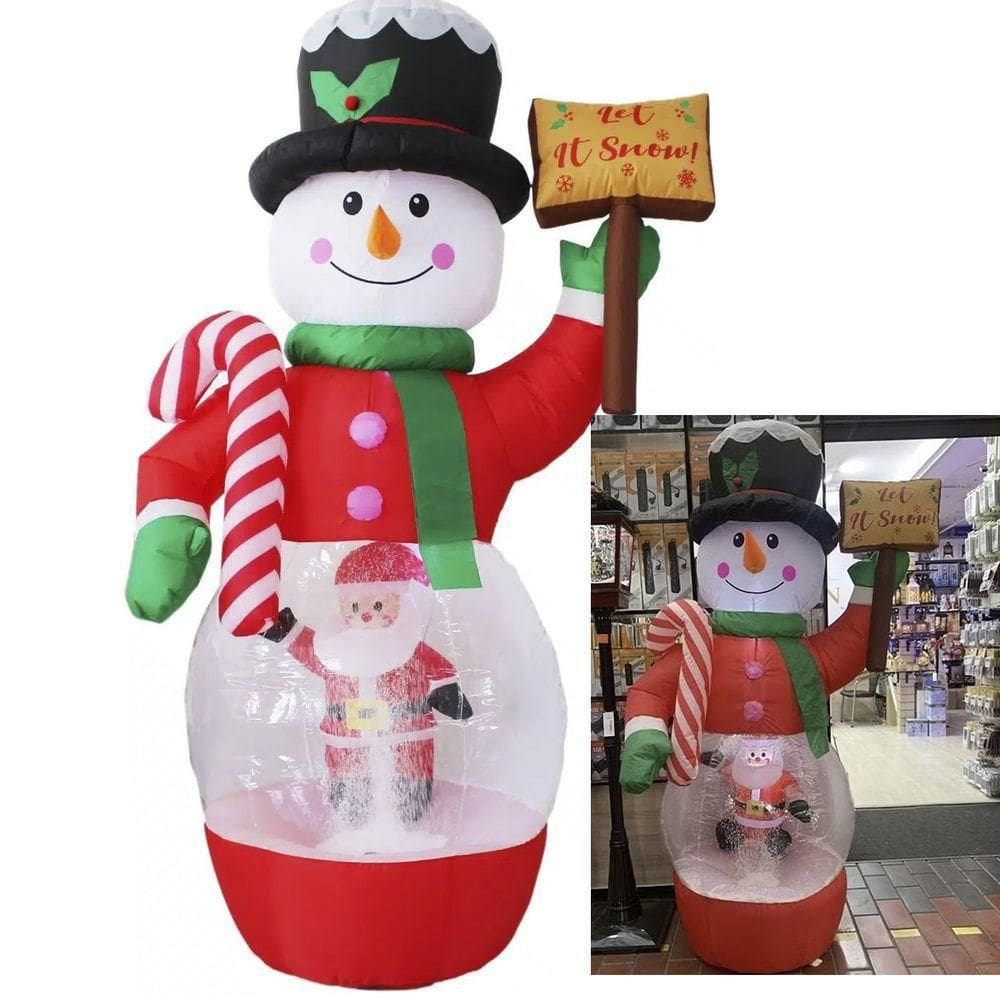 Boneco De Neve Natal Papai Noel Natalino Inflavel Decoraçao Loja Casa Comercio Shopping Espaço Vitrine Hall Entrada