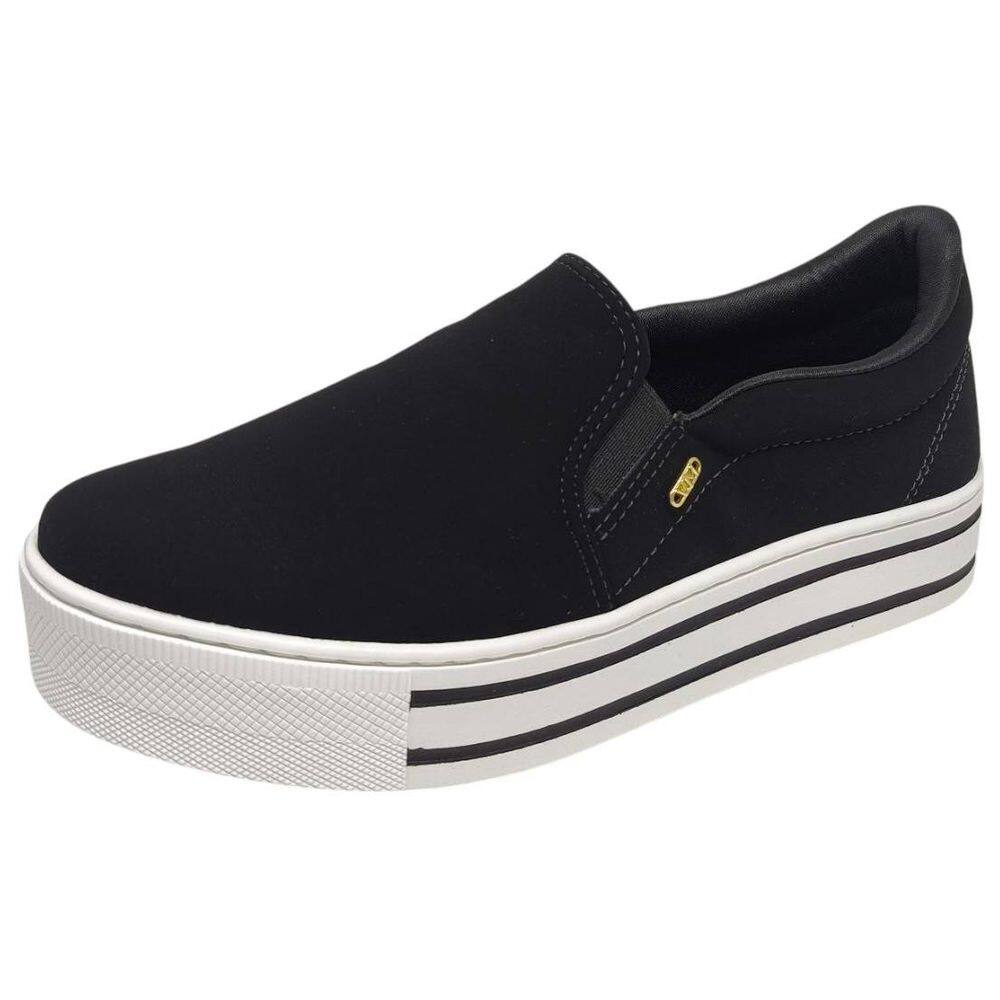 Tênis Feminino Slip On Fácil Calce Casual Conforto Via Marte