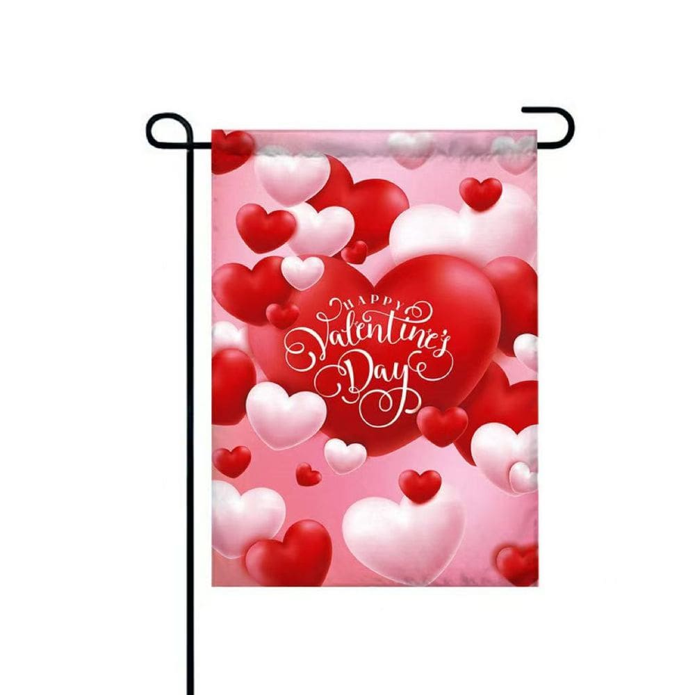 Bandeira de jardim Dia dos Namorados Feliz 30x45cm Poliéster
