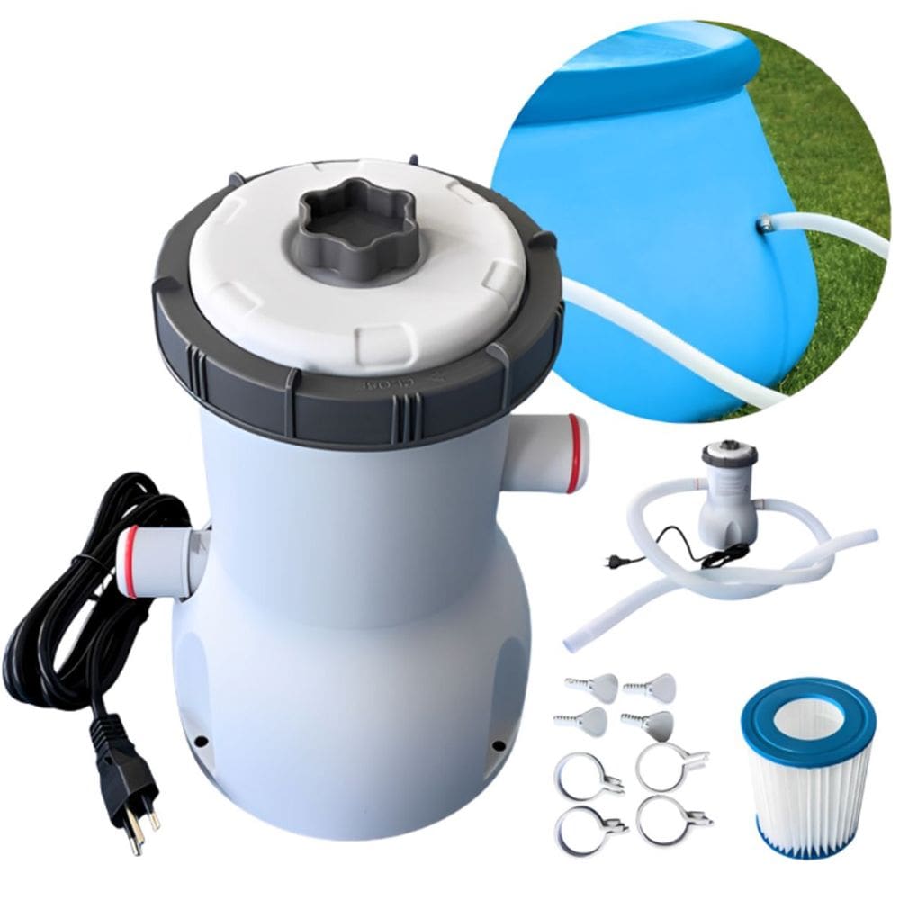 Filtro para Piscina Inflavel Vazão 3028 L/h Portátil Bomba Filtrante Desmontável Importway