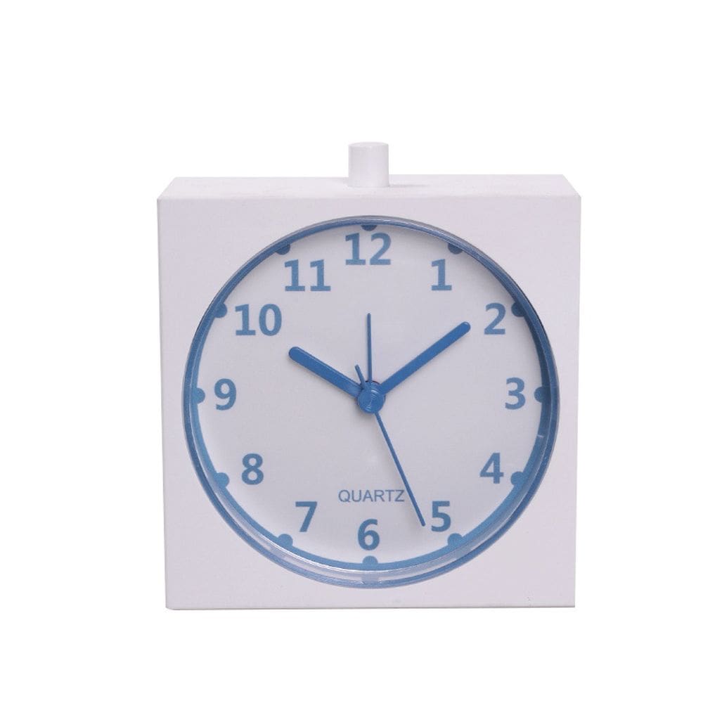 Despertador: quadrado azul, movimento silencioso minimalista