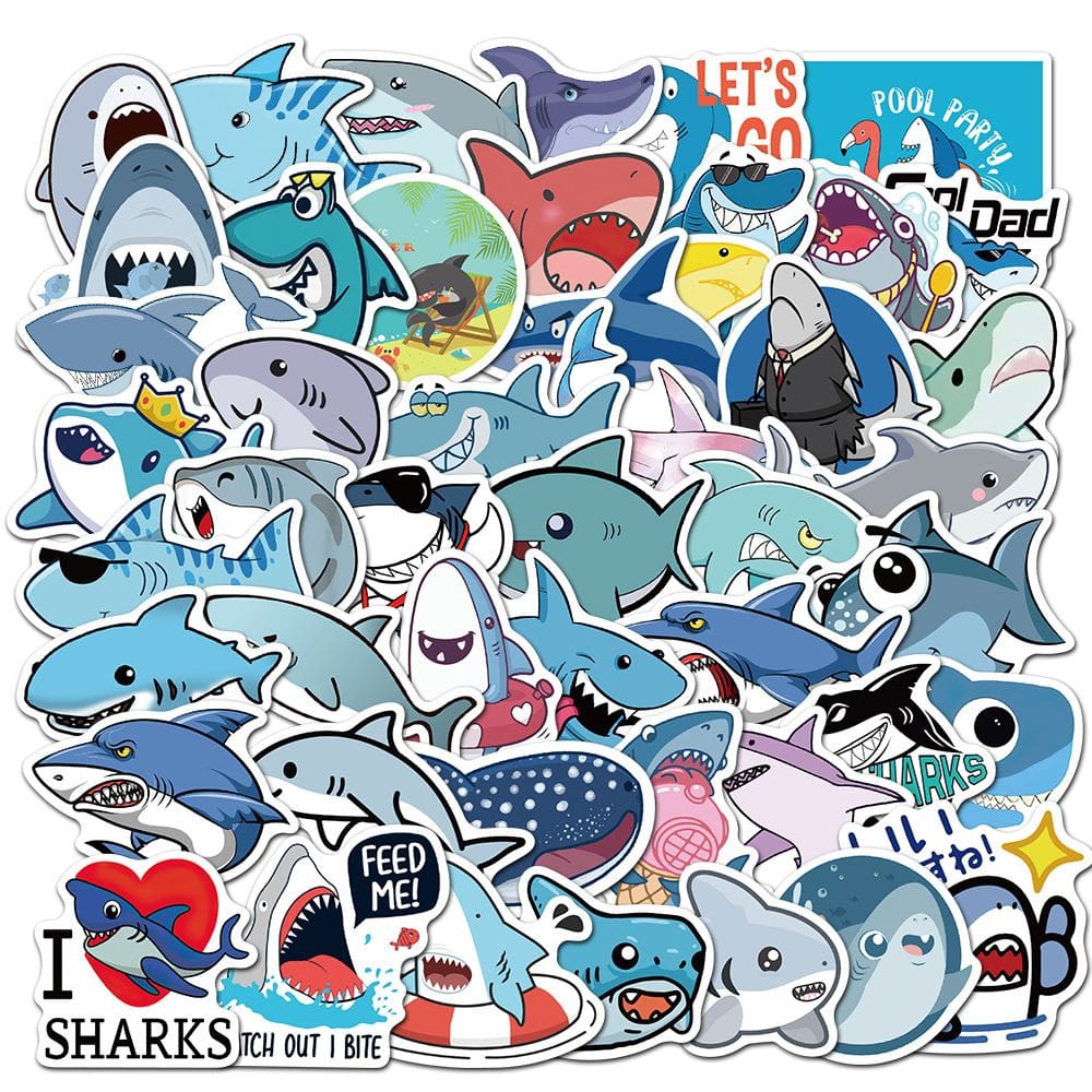 Adesivos Whale Cute Cartoon Ocean Animal Vinyl 51 unidades