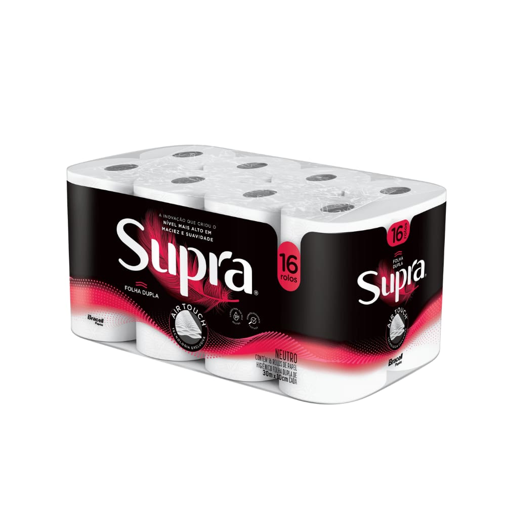 Papel Higiênico Supra Folha Dupla 16 Rolos