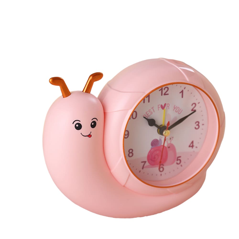 Despertador Creative Cartoon Snail Design Rosa Plástico