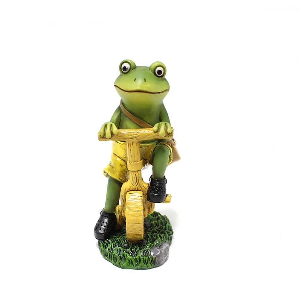 Estátua de decoração de jardim Postman Frog Resin 12cm