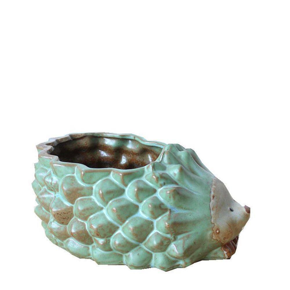 Vaso de flores, ouriço cerâmico, vaso de plantas para animais grandes, 20 cm