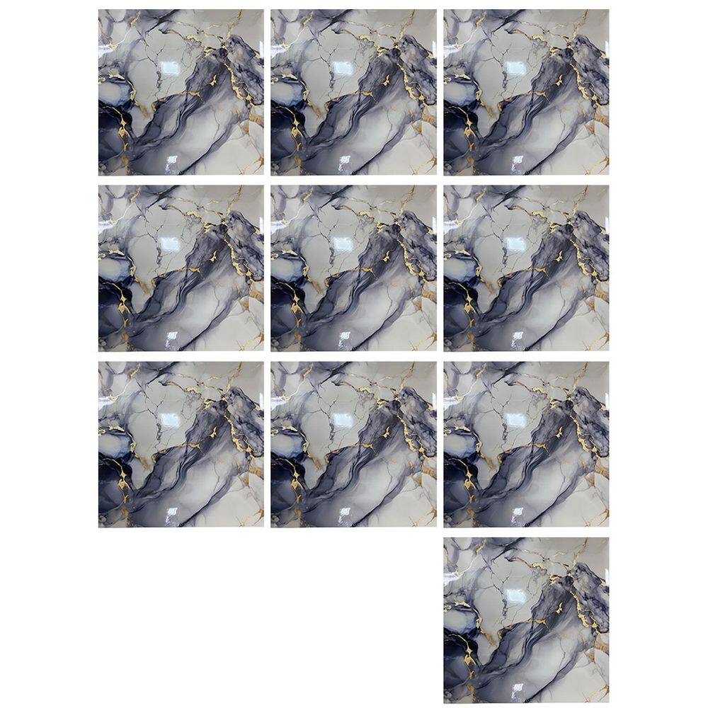 Placa Adesiva Marmore 3D Kit 10 uni Autocolante Casa Cozinha Banheiro Quarto Obra Reforma Moderno