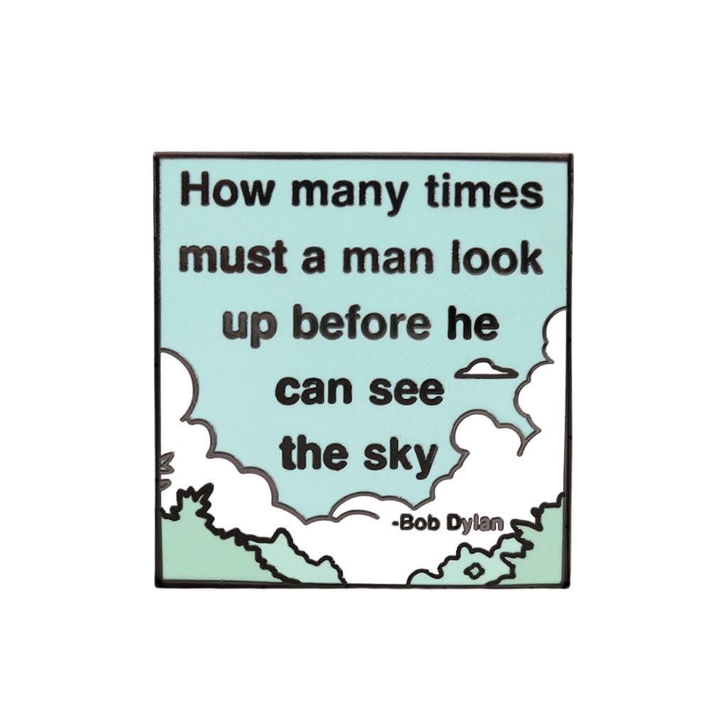 Brooch Pin Inspirational Quote Sky Themed Alloy 2,8 x 3 cm