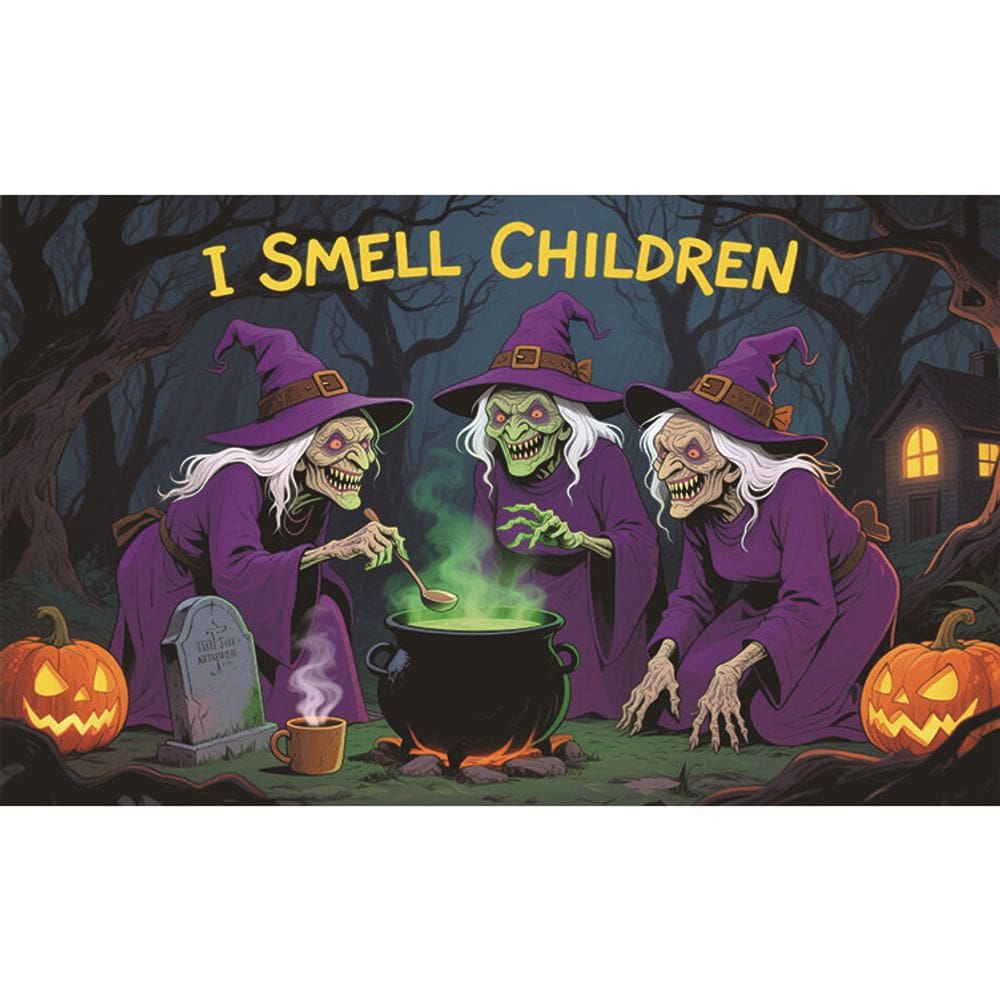 Bandeira de Halloween Witch I Smell Children 90x150cm Poliéster
