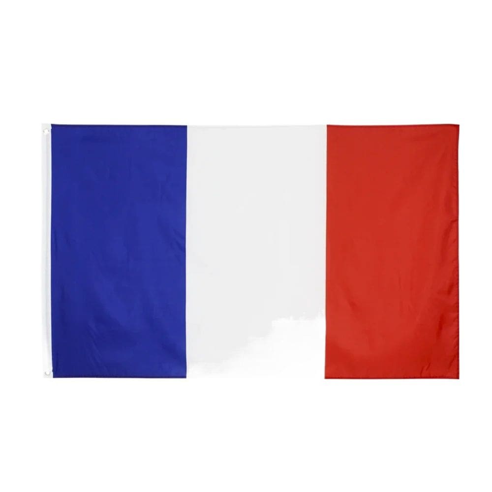 Bandeira nacional de poliéster de 150x90cm da França