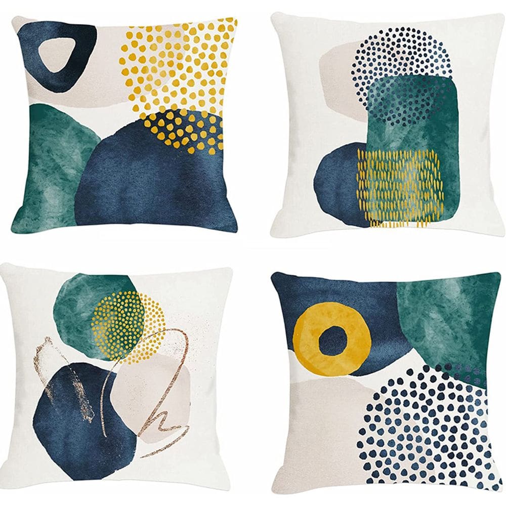 Conjunto de capas de almofada em aquarela geométrica abstrata Morandi