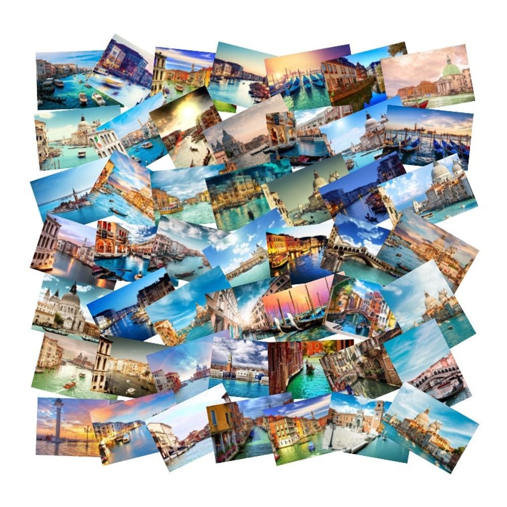 Pacote de adesivos Venice Italy Canal Cityscape Travel 50 unidades