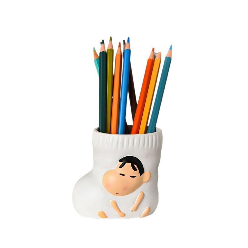 Porta-canetas Porta-lápis de desenho animado em forma de sapato criativo