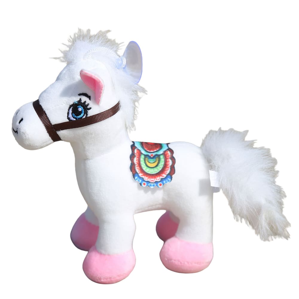 Chaveiro Plush Pony White Horse 17 cm com ventosa