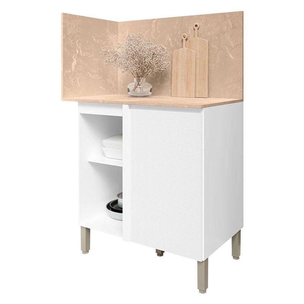 Balcão De Canto Reto Art 6006 Branco ártico - Kits Paraná