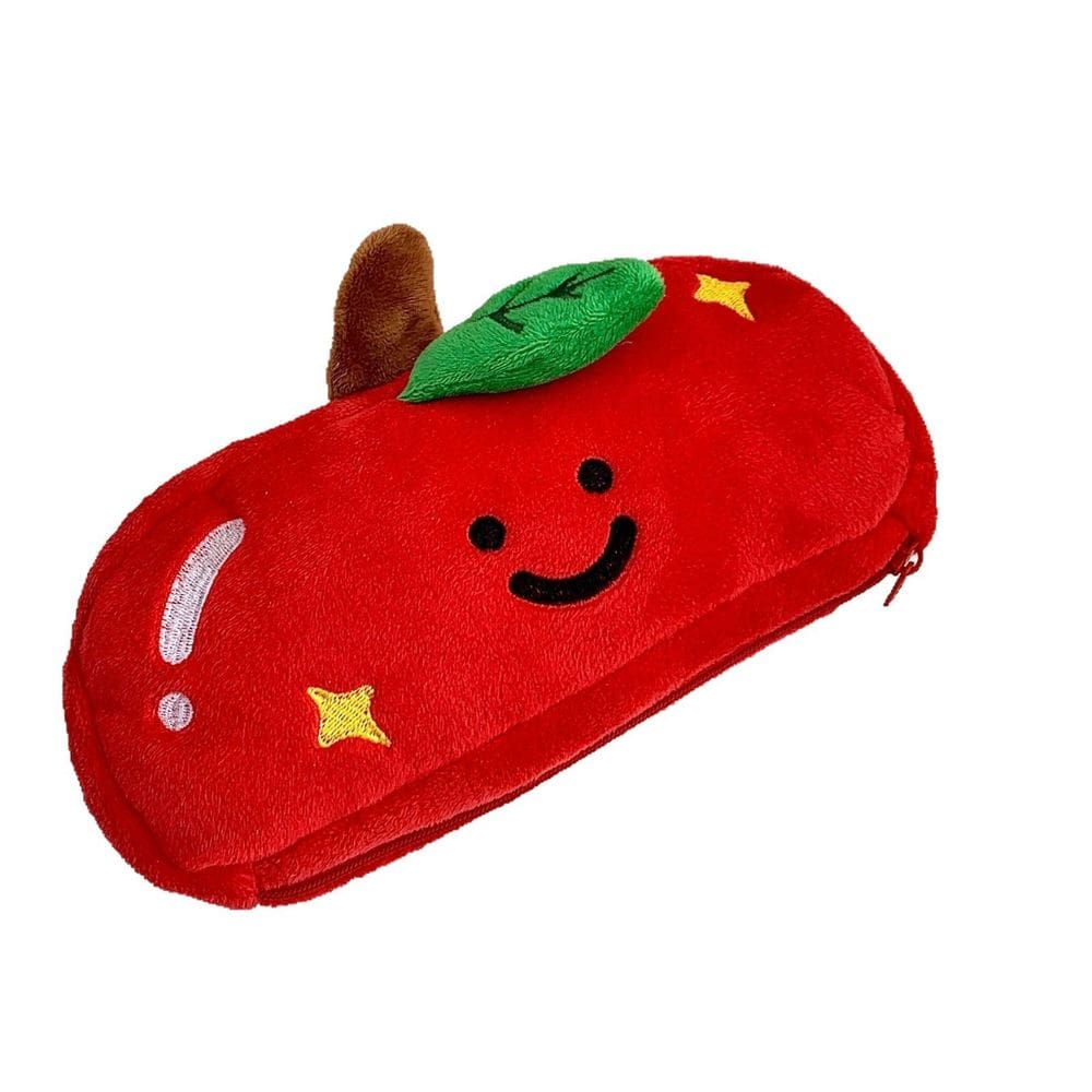 Estojo de lápis de pelúcia, frutas vermelhas fofas, bolsa para canetas de frutas de desenho animado