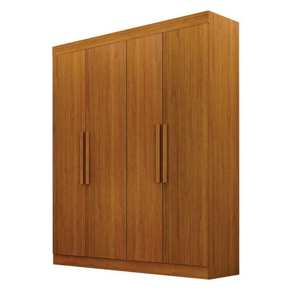 Guarda Roupas Solteiro 4 Portas Canadá Cinamomo - Leifer Móveis