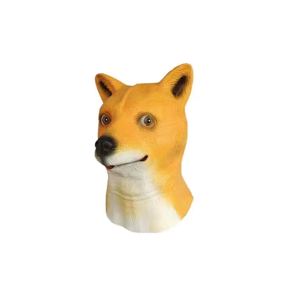 Máscara Doge Dog Head Shiba Inu de resina realista para adulto/criança