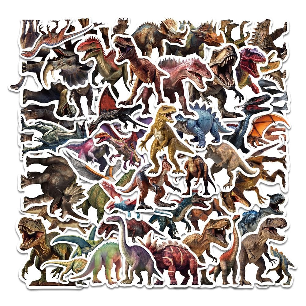 Adesivos Dinosaur Graffiti 50 peças Creative Cartoon Dino Dec