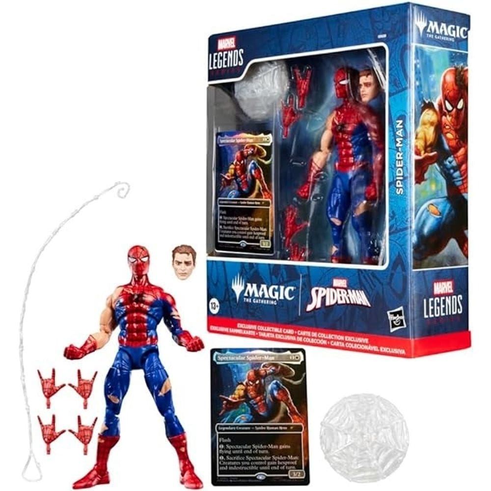 SpiderMan Deluxe Marvel Legends Series 15 Cm Articulado – Spider-Man Magic The Gathering - Hasbro