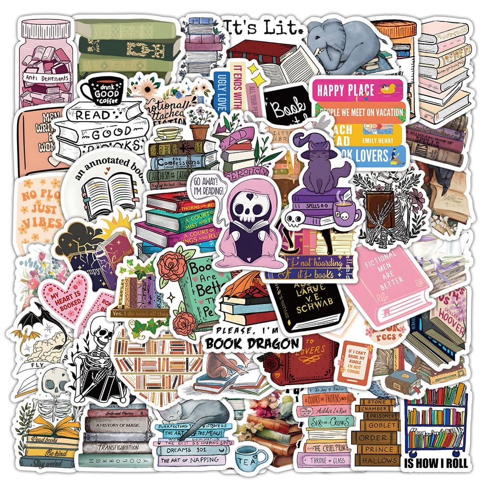 Adesivos Book Lover Literary Quotes Decalques em vinil x50