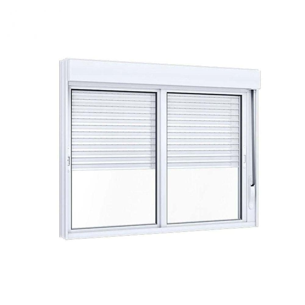 Janela De Aluminio Correr C-persiana - 2 Folhas - 120x100 Giusto Branca