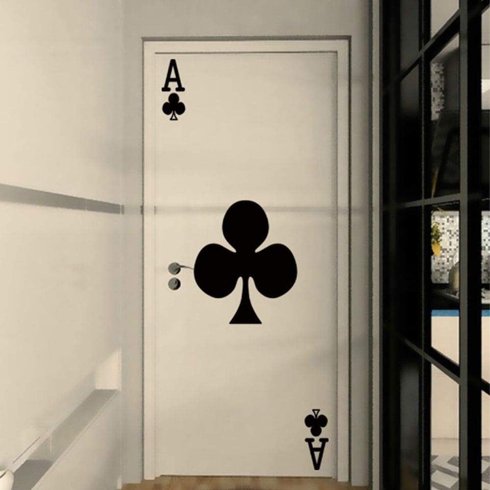 Adesivos de parede Papel de parede de porta Cartão de jogo autoadesivo em PVC