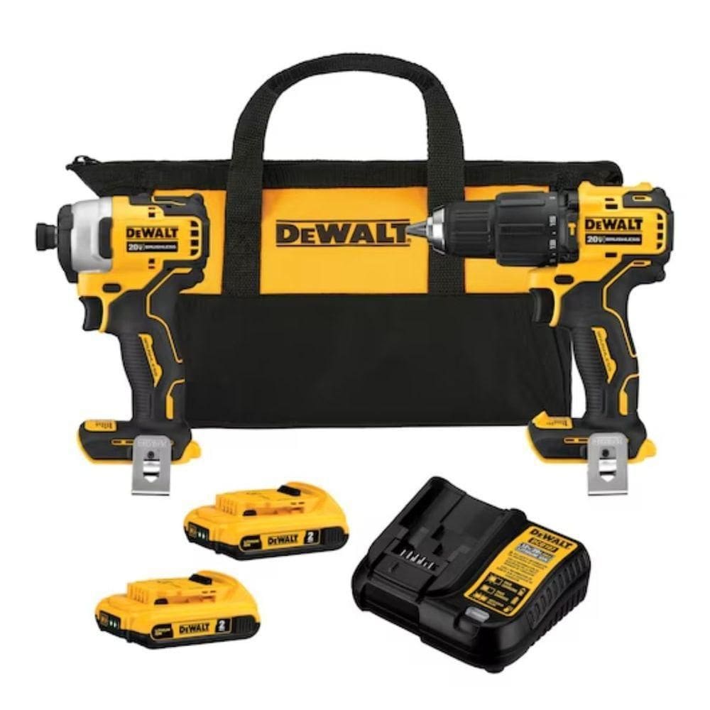 Kit Furadeira Parafusadeira Dcd709 + Parafusadeira Impacto Dcf809 Atomic 20v Dewalt Dck279d2-br