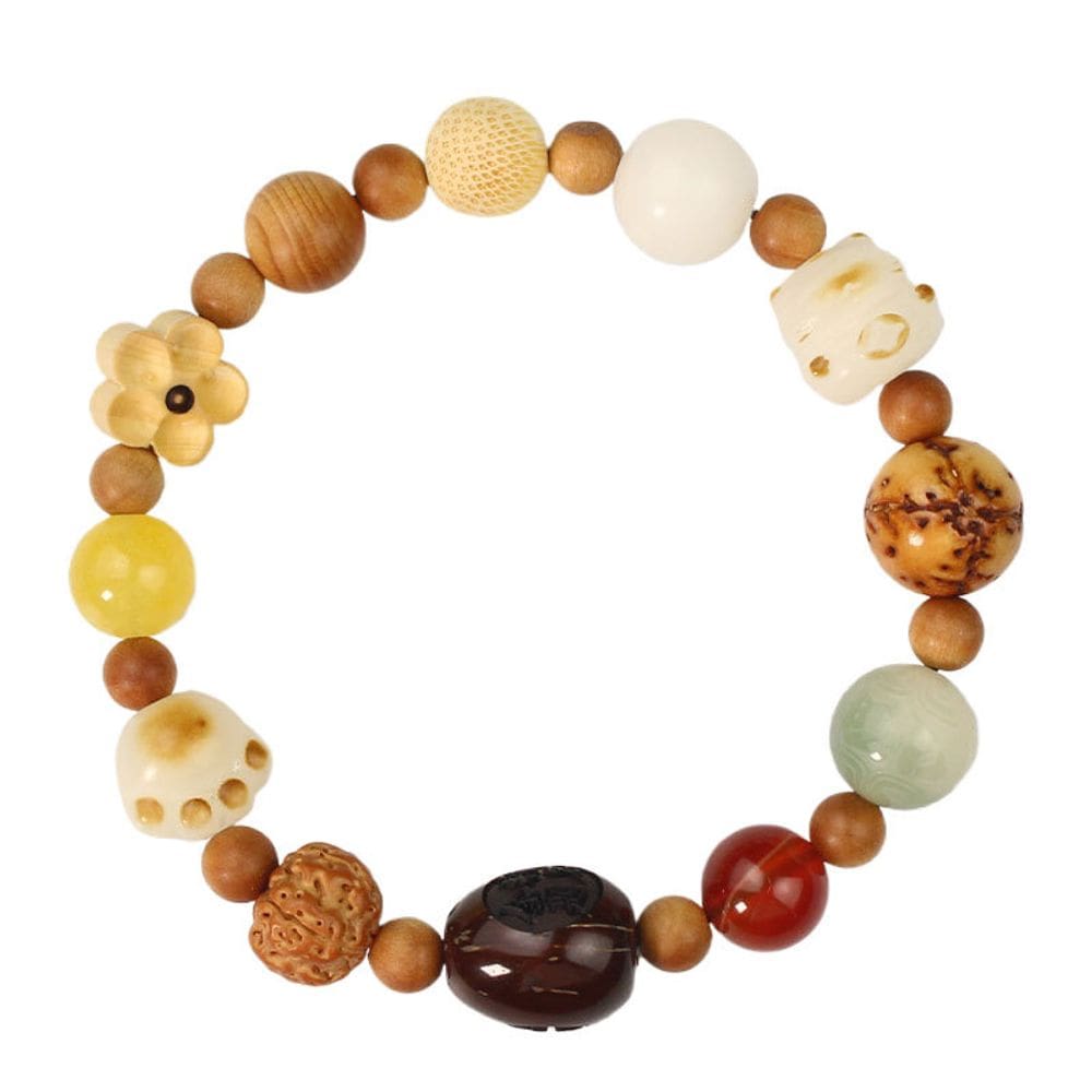 Pulseira Inspirational Student Bodhi Seed Beads Cat Paw