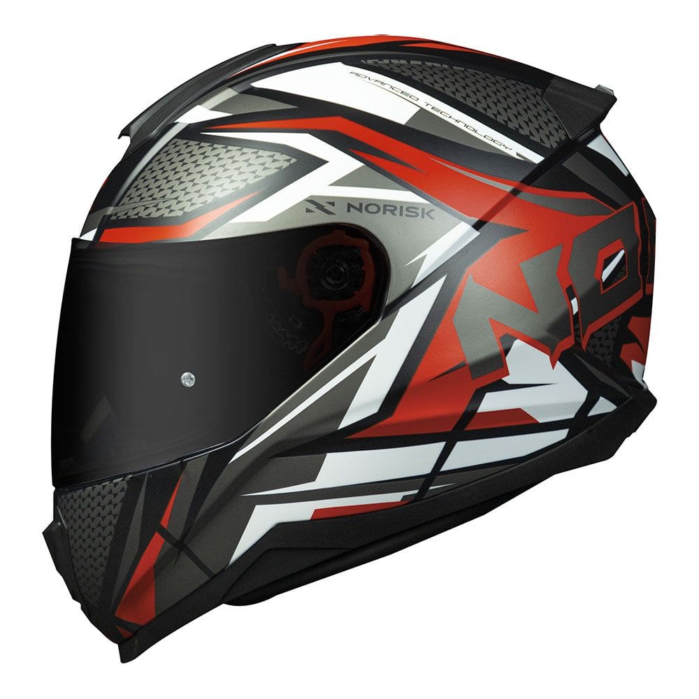 Capacete Norisk Razor Sharp Preto e Vermelho