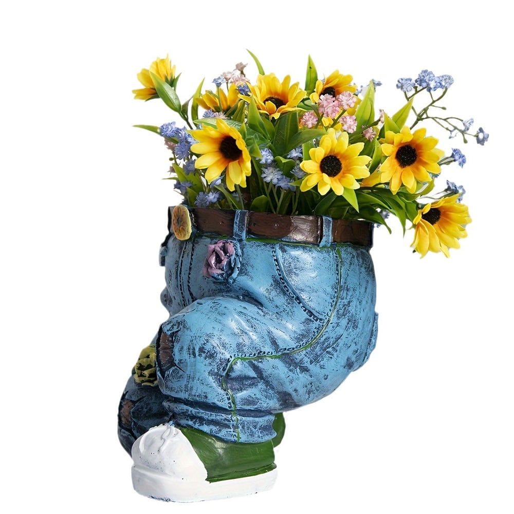 Calças jeans Flowerpot Creative Resin em forma de vaso de plantas