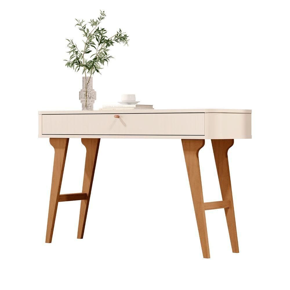 Aparador Aruma Com 1 Gaveta E Cantos Arredondados Off White