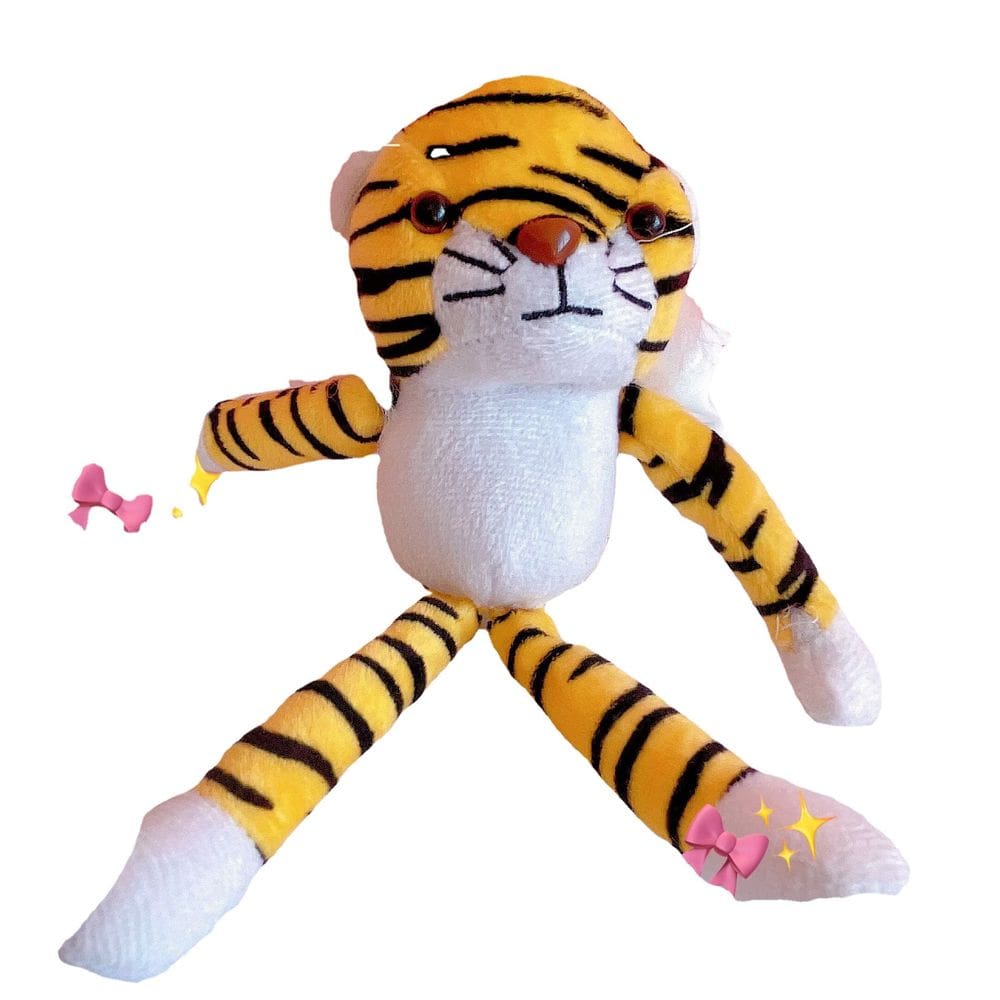 Chaveiro de pelúcia Tiger, boneca tigre pequena e fofa de 18 cm para todas as idades
