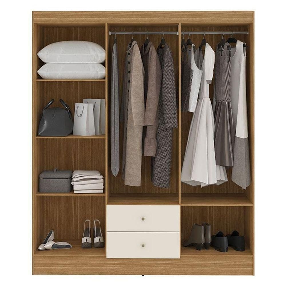 Guarda Roupa Casal Versa 6 Portas Freijó | Extra