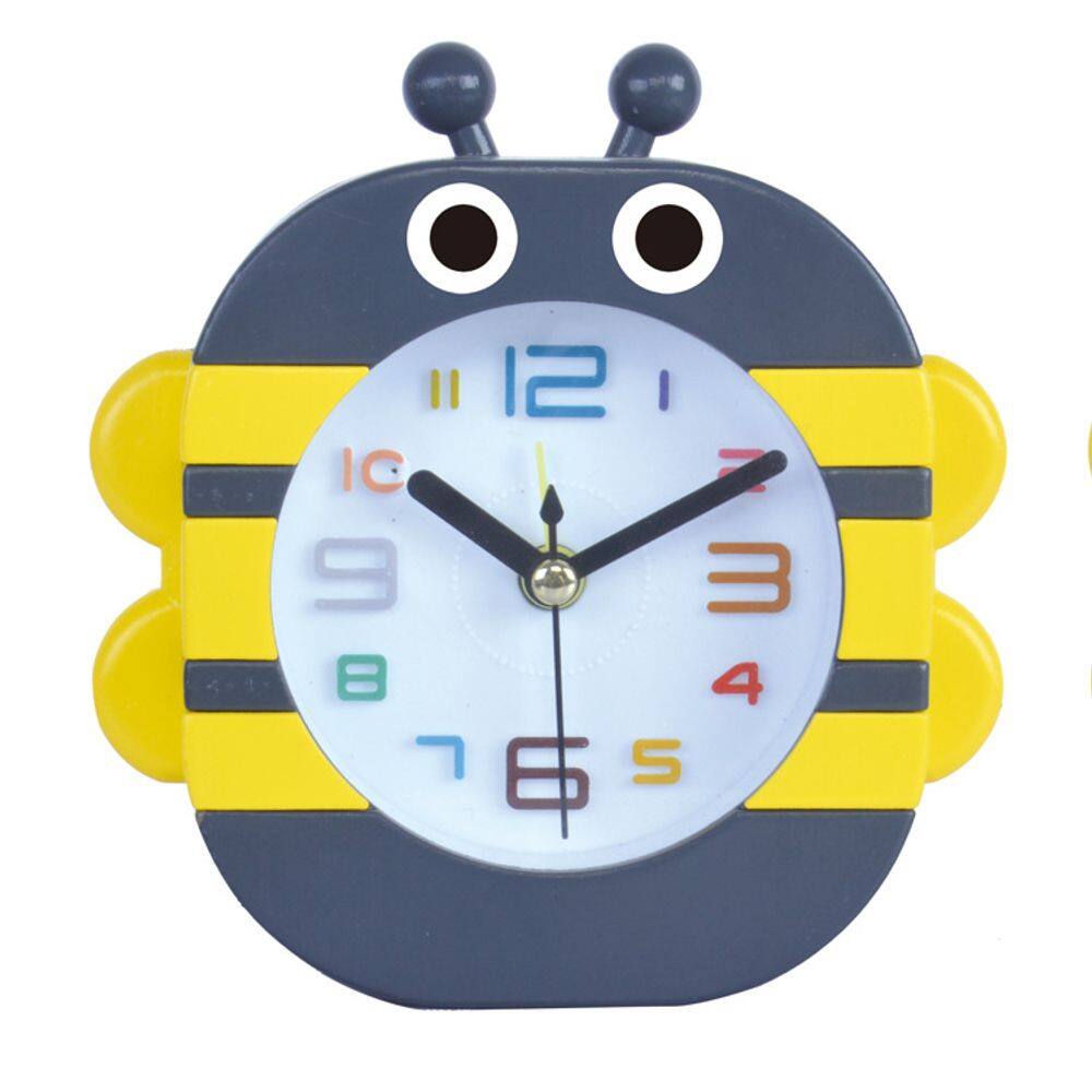 Despertador bonito em forma de abelha para crianças, educacional, colorido
