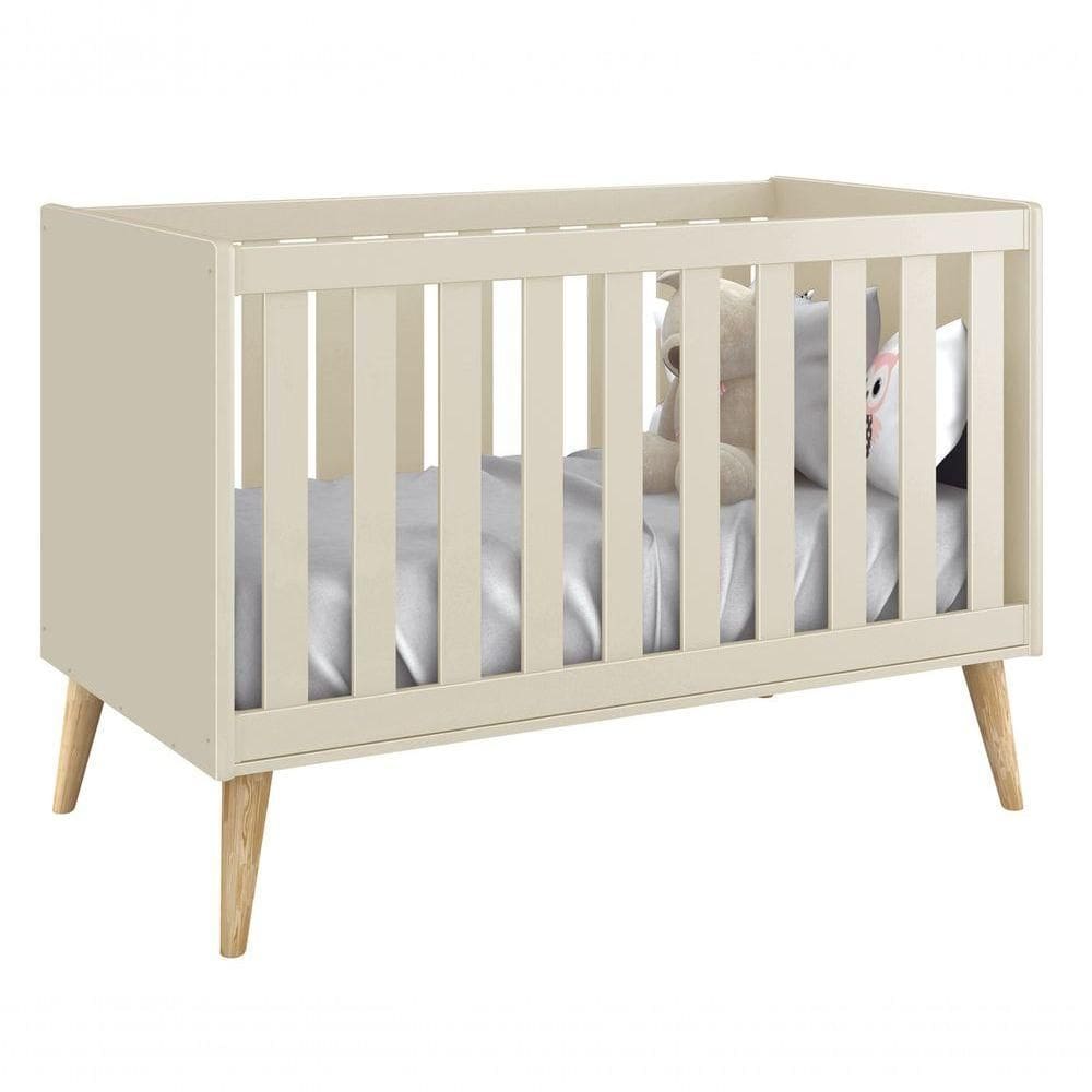 Berço Americano Théo New Areia Fosco Com Natural - Reller