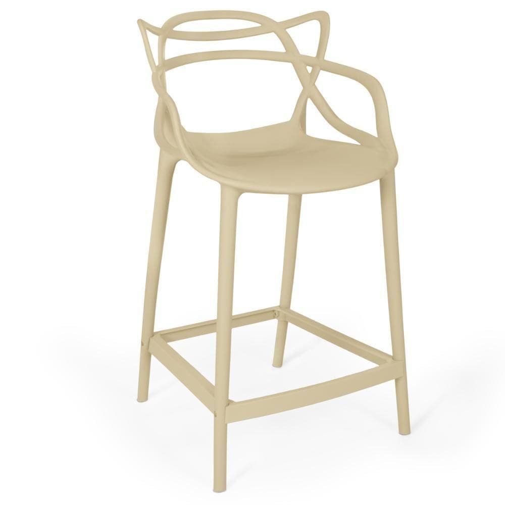 Banqueta Média Allegra 66cm Design Cozinha/bancada - Nude