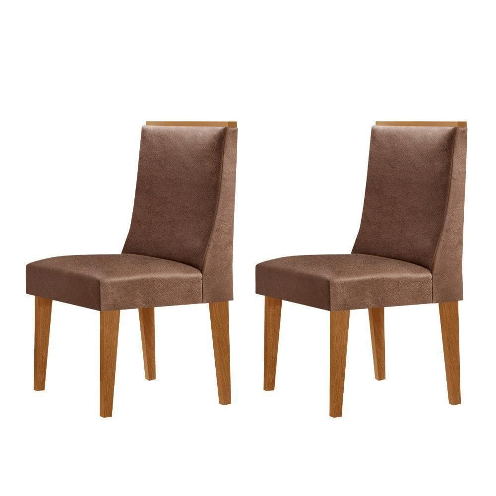 Conjunto Com 2 Cadeiras Moderna Mobília