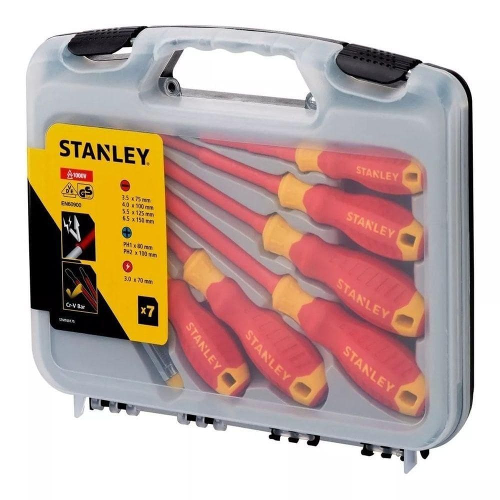 Jogo De Chave Fenda-phillips Isolada Vde 7 Peças Stanley Stmt60175-la