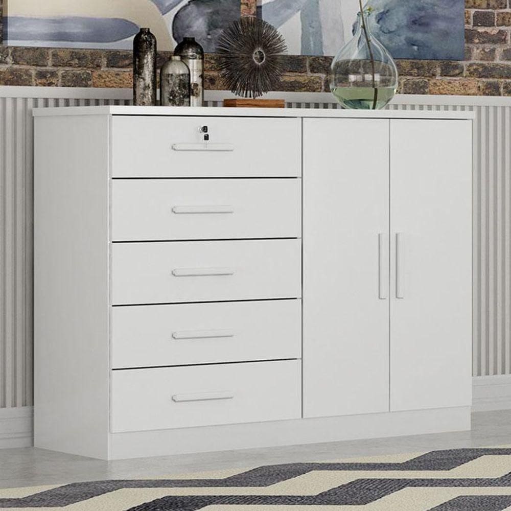 Cômoda Sapateira Ambiente Seul Neve- Horizonte