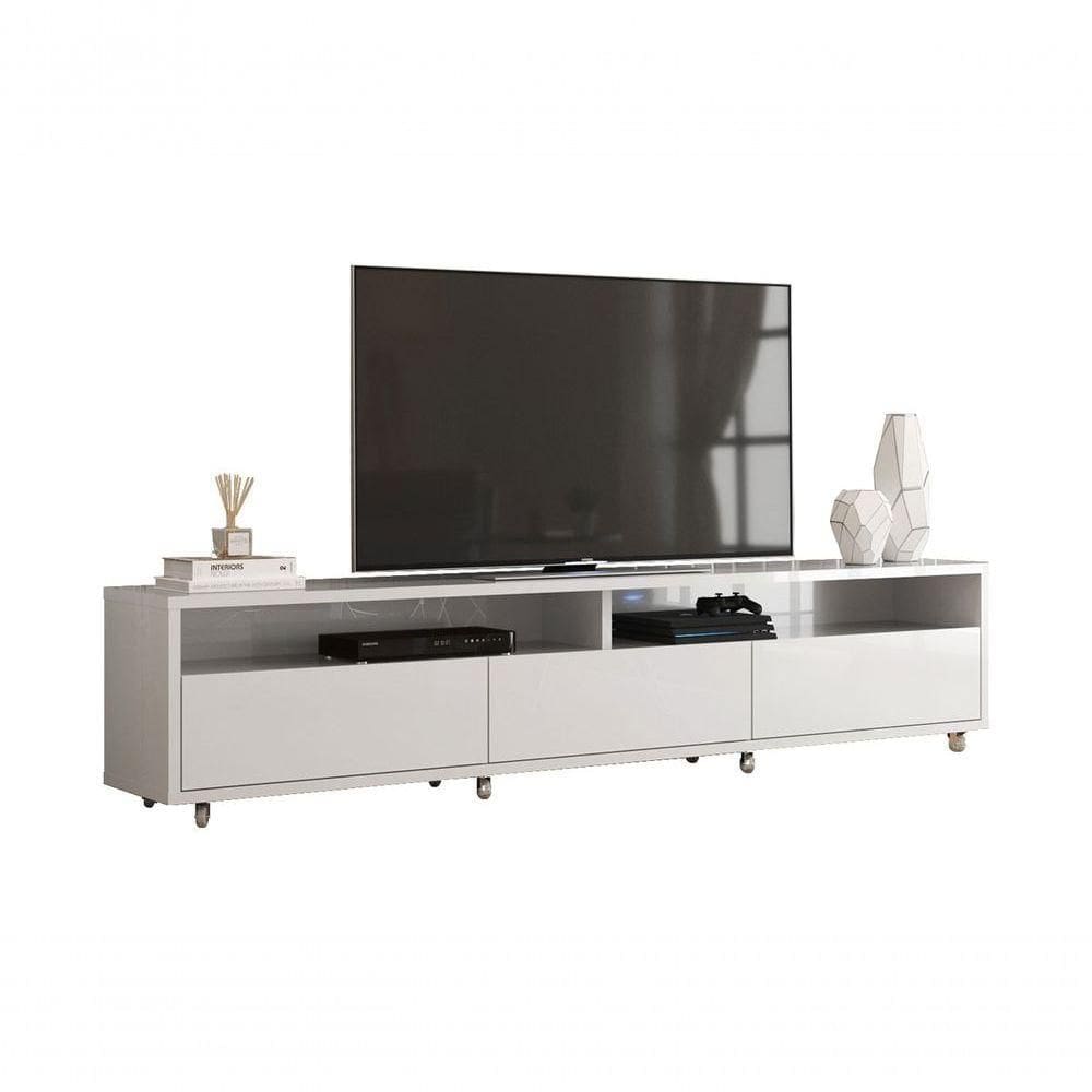 Rack Bancada Para Tv Aspen Branco - Moveisaqui