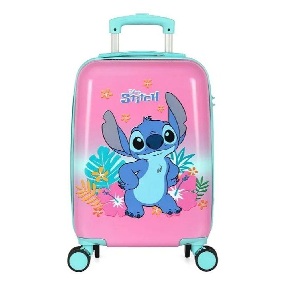 Mala de Viagem Stitich Angel Disney Rodinhas De Bordo Pequena Infantil Luxcel