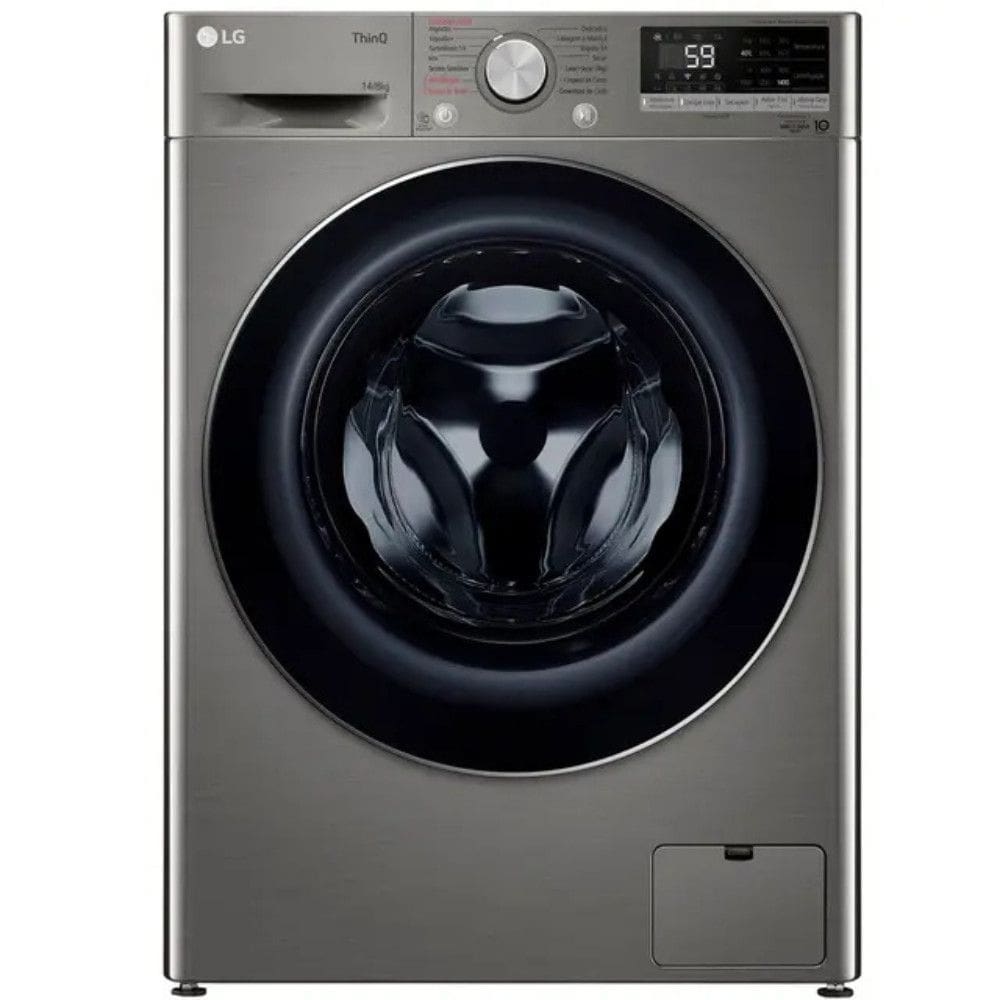 Lava e Seca Smart LG Com inteligencia Artificial 14kg Cesto Inox CV5014PC4