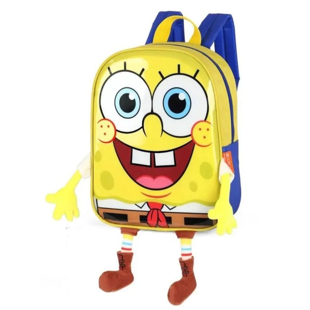 Mochila Bob Esponja Escolar Infantil Masculina Costa Amarelo
