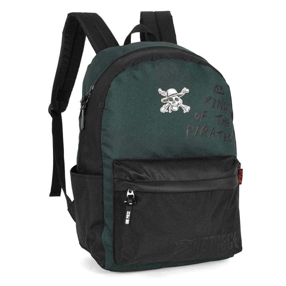Mochila One Piece Grande de Costas Reforçada Juvenil Verde