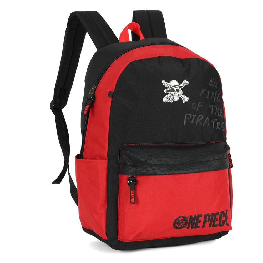 Mochila One Piece Grande de Costa Reforçada Juvenil Vermelho