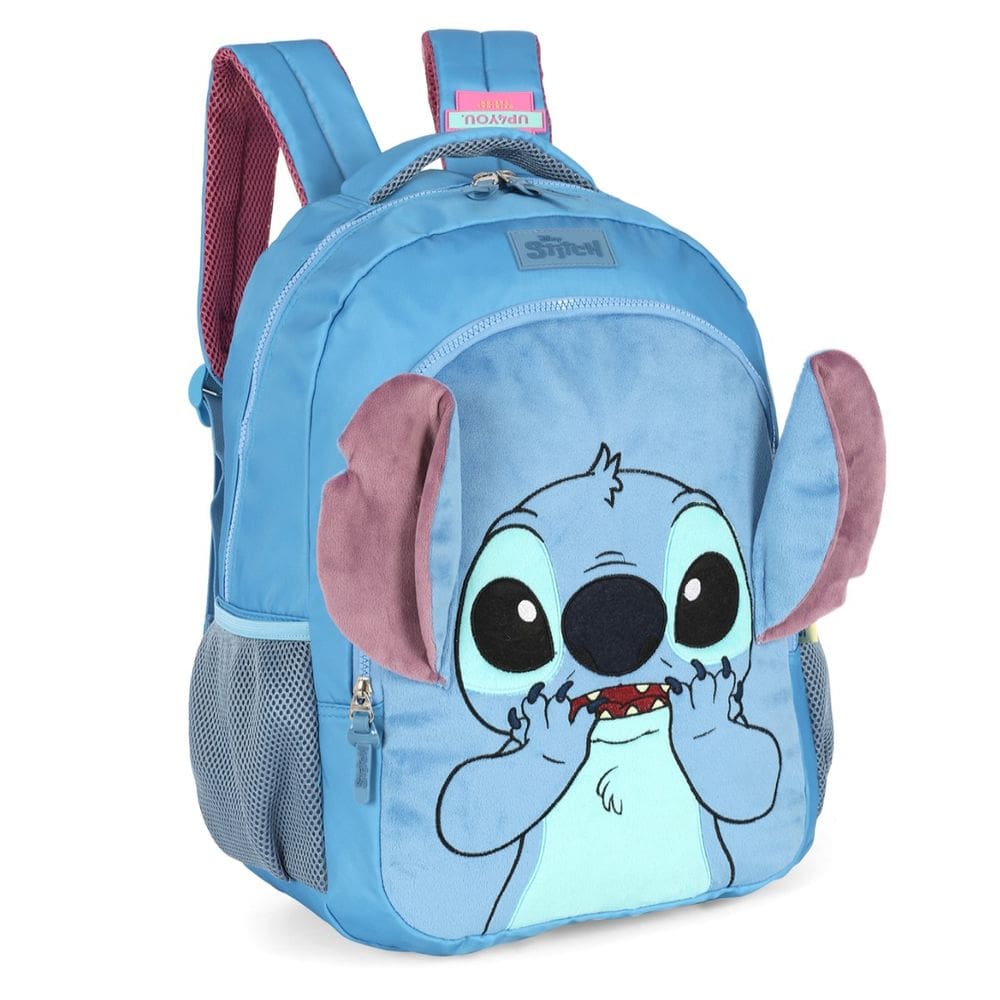 Mochila Lilo Stitch Costa Bolsa Infantil Menina Escolar Azul