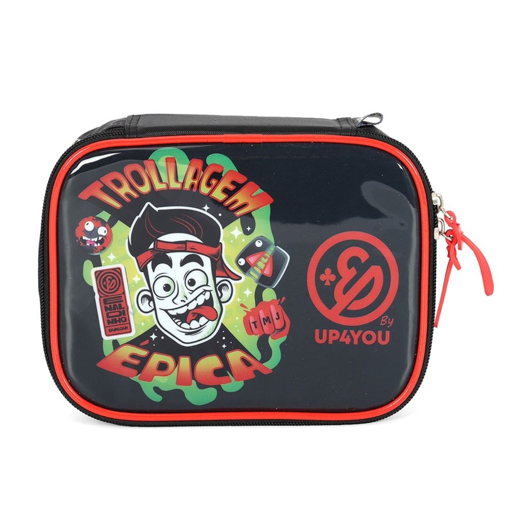 Estojo Box Infantil Menino Enaldinho Vermelho 36 Elástico