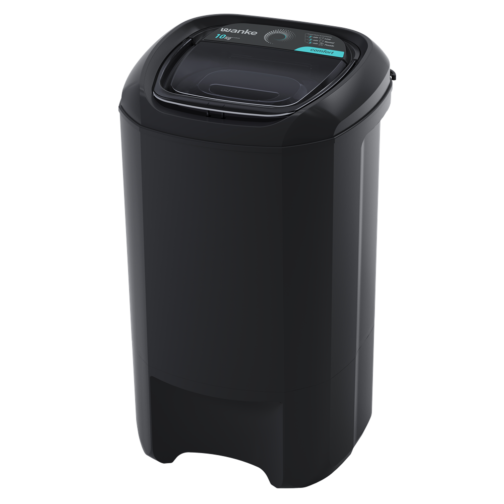 Centrífuga de Roupas Comfort - 10 Kg - Preta - Wanke